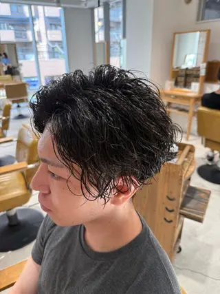 パーマ メンズ 鈴木弥月/大人ボブ× 透明感カラーのヘアスタイル