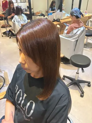 ミディアム La fith hair　pur茶屋町店所属・momoka/茶屋町 /艶髪カラーのヘアスタイル