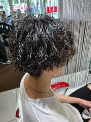 ショート パーマ メンズ 🪐メンズ特化 ヤマクラ　タイキのヘアスタイル