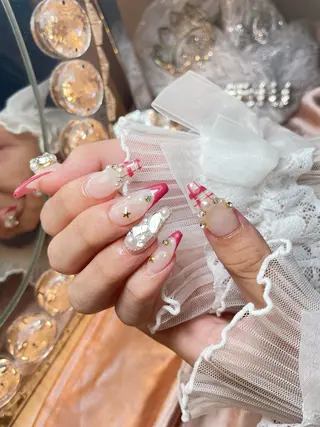 ネイル 23時まで❤︎韓国、 ワンホンネイルのネイルデザイン