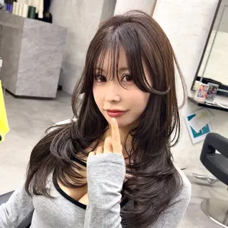 セミロング エクステ・レイヤ ーカット松下宗翔のヘアスタイル