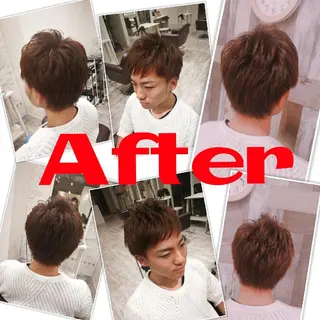 カラー パーマ メンズ Aile所属・酸性ストレート／カラ ー/山下高明のヘアスタイル