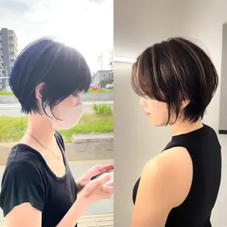 ショート カラー 似合わせスタイル 岡田勇哉のヘアスタイル