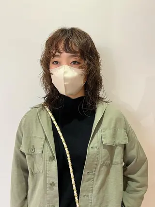 ミディアム パーマ MARU レイヤー/パーマのヘアスタイル