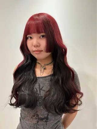 ロング カラー ハイトーン/ウルフ/ レイヤー/Asukaのヘアスタイル