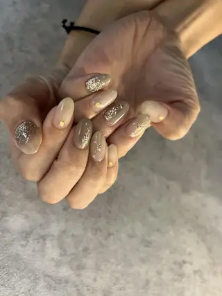 ネイル Ray. ちゅるん系ニュアンスのネイルデザイン