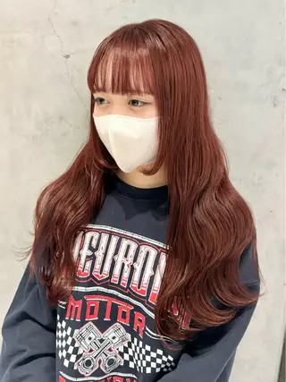 ミディアム カラー ヘアアレンジ 暖色🌈ダブルカラー レイヤー💫AINAのヘアスタイル