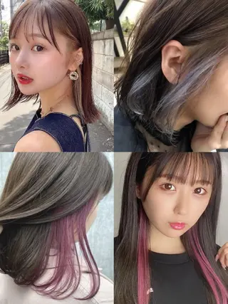 ミディアム カラー ‼️最新ハネエクステ 原宿のヘアスタイル