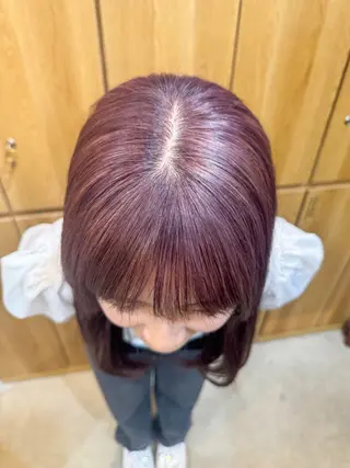 セミロング カラー 🫧髪質改善カラー♡ Wカラー　/桜🌸のヘアスタイル