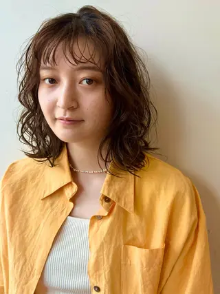 パーマ ボブ/ミディアム 親しみやすさ/さくらのヘアスタイル