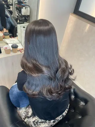 ロング カラー &chaLme   心斎橋所属・emi/髪質改善/ 韓国風/艶カラーのヘアスタイル