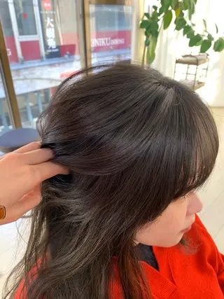 セミロング カラー riho🪻暗髪/ 色持ちがいいカラーのヘアスタイル