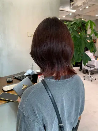 ミディアム ボブ/タッセルボブ 虎白のヘアスタイル