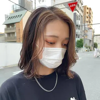 ミディアム カラー Lycka所属・ナギサ/ 大分森町のヘアスタイル