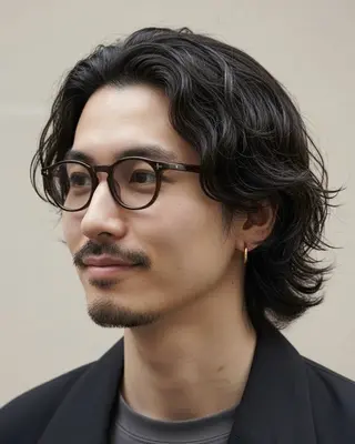 ミディアム パーマ メンズ FIX hair所属・FIX店長/名駅/ 国際センター/パーマのヘアスタイル