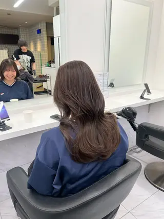 ミディアム カラー 韓国レイヤーカット /REIのヘアスタイル