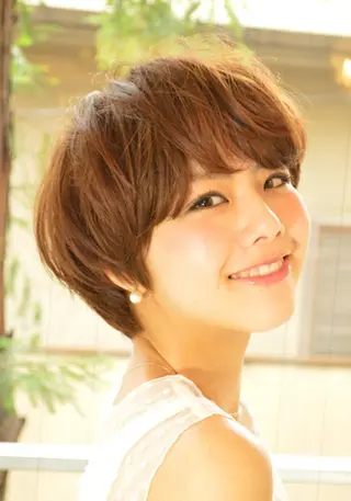 ショート カラー パーマ 小顔ショート✁ ⁂Yukari⁂のヘアスタイル