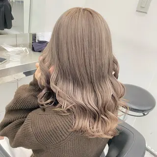 ロング カラー ブリーチなし透明感 ×縮毛矯正🤍ユウのヘアスタイル