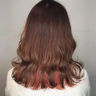 セミロング カラー knock【ノック】所属・烏丸韓国ヘア🇰🇷 ayaka🎀のヘアスタイル