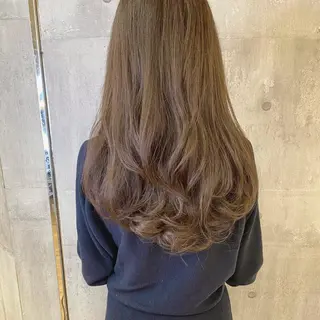 ミディアム カラー 髪質改善ｶﾗｰ ｹｱﾌﾞﾘｰﾁ/ﾀﾑのヘアスタイル