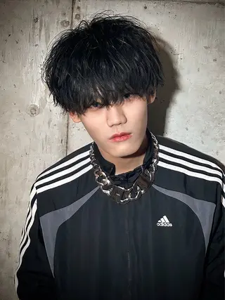 ショート パーマ メンズ メンズウルフ特化🐺 🔥長山耕大🔥のヘアスタイル