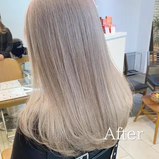 ロング カラー レイヤー/ベージュ カラー/ハシモトのヘアスタイル