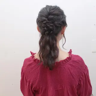 ヘアアレンジ Click所属・クニモトハルナ ボブ/柔らかカラーのヘアスタイル