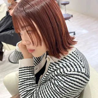 ミディアム カラー 【髪質改善】 【美髪矯正】🌻店長のヘアスタイル