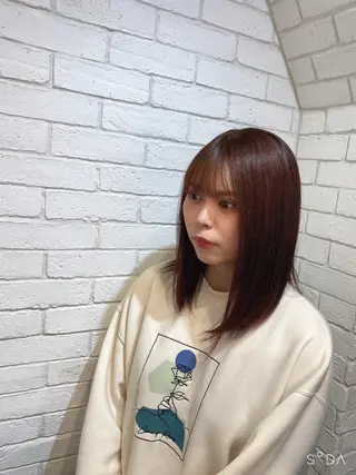 ミディアム カラー ヨシダ フミノリのヘアスタイル