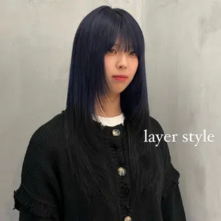 ロング 𝙆𝙖𝙞🎀🩶 レイヤー/縮毛矯正のヘアスタイル