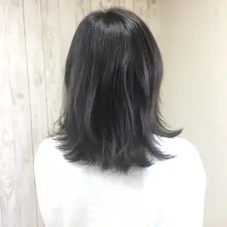 ミディアム SALOWIN  原宿ash所属・タナカ タクヤのヘアスタイル