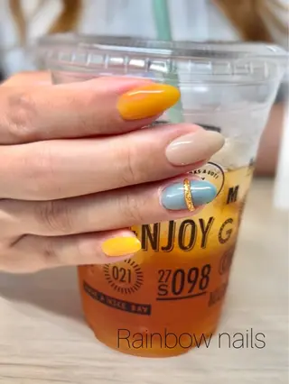 ネイル Rainbow nailsくろちゃんのネイルデザイン