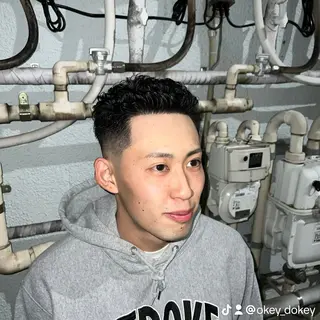 ショート パーマ メンズ Dorcus所属・日本橋フェードパーマ 田村　怜央那のヘアスタイル