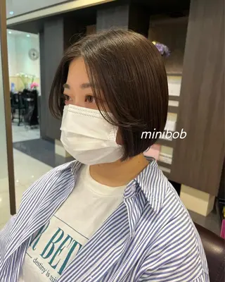 ショート ぷつっとボブ/ちゅる ピンク/mika☆のヘアスタイル