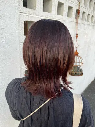 ミディアム カラー ヘアアレンジ ちひろ /似合わせカラーのヘアスタイル