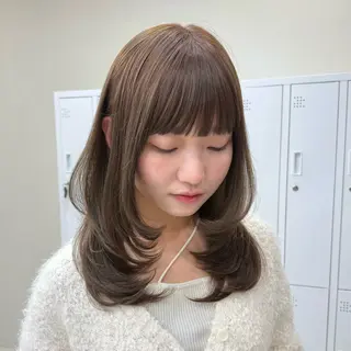 ミディアム レイヤー/艶カラー /sora🌙✨️のヘアスタイル