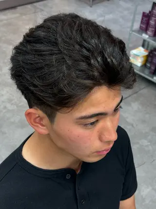 ショート カラー パーマ メンズ メンズパーマ特化 🔥韓国ヘア職人🔥のヘアスタイル