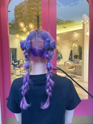 ロング カラー Moana Lua所属・ブリーチカラー‎🩵 YUANのヘアスタイル