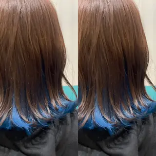 セミロング カラー Snaly カラー特化ページのヘアスタイル