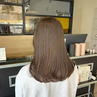 ミディアム カラー スナコザワ レナのヘアスタイル