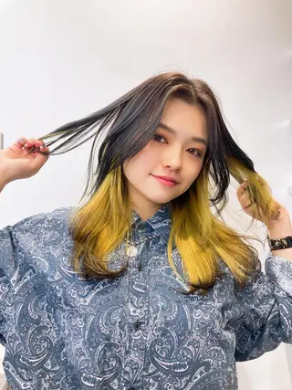 セミロング MiRI💜地毛級 エクステ✖似合わせ技のヘアスタイル