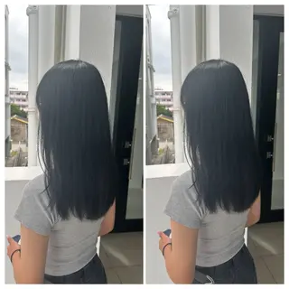 セミロング カラー 富原 そらのヘアスタイル