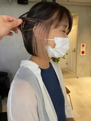 ショート カラー ヘアアレンジ ショートヘア原宿 fifth コシのヘアスタイル