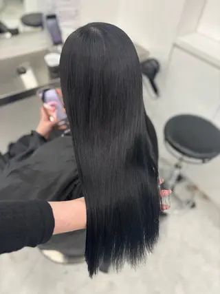 ロング カラー 韓国風暗髪ヘア🤍 🫧MIREIのヘアスタイル