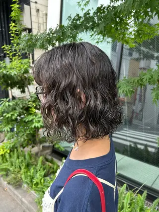 ミディアム パーマ 似合わせカット //金子 聖汰のヘアスタイル