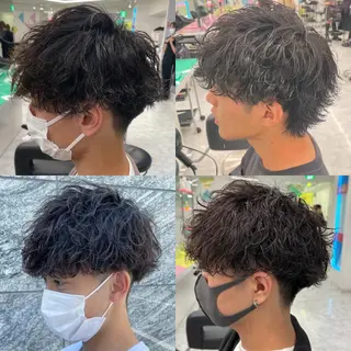 ショート カラー パーマ メンズ 【メンズサロン】 BLUCK 横浜のヘアスタイル