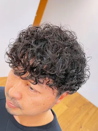 パーマ メンズ 【木場✂️理容室】 メンズ清潔感カットのヘアスタイル