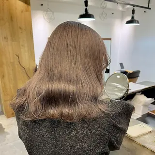 ミディアム オリーブ/縮毛♡ Natsuno🩰のヘアスタイル