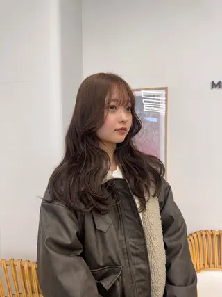 セミロング 透明感カラー🫧⌇ 青🫐🩵のヘアスタイル