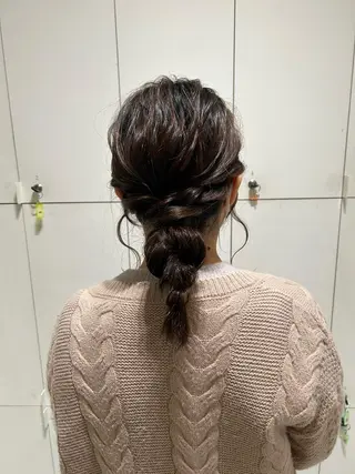 ミディアム ヘアアレンジ 透明感カラー🫧 nanohaのヘアスタイル